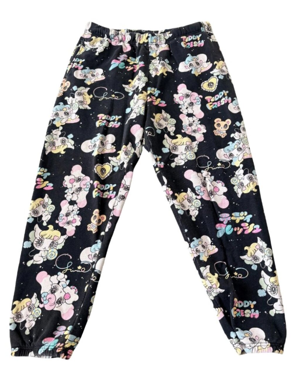 NEW, RARE Teddy Fresh x Yurie Sekiya Kawaii Jogger Sweatpants, Size M
